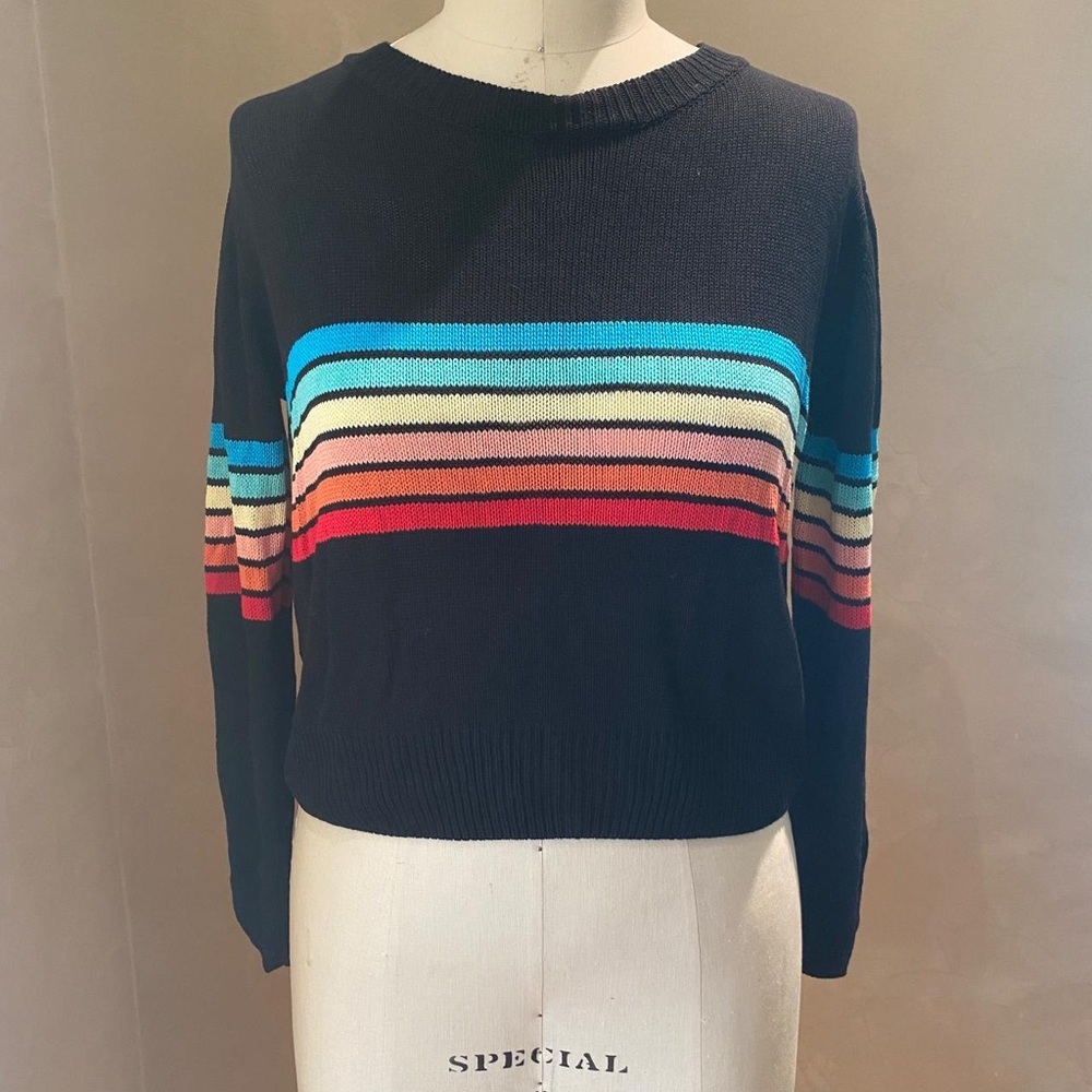 HERA COLLECTION Rainbow mid length Sweater Size Large - Picture 9 of 12